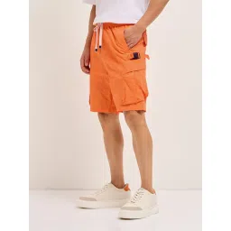 The Bear House Orange Regular Fit Solid Shorts image 3