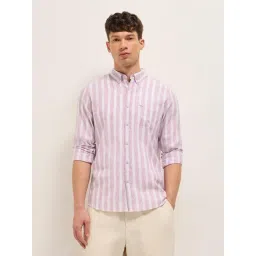 The Bear House Pink Striped Regular Fit Shirt-picture-30