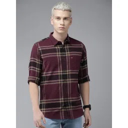 THE BEAR HOUSE Slim Fit Tartan Checked Pure Cotton Casual Shirt-picture-16