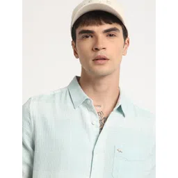 THE BEAR HOUSE Slim Fit Tartan Checked Pure Cotton Casual Shirt-picture-15