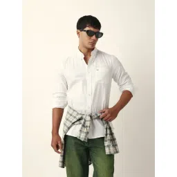 The Bear House White Cotton Solid Slim Fit Shirt-picture-43