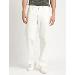 The Bear House White Cotton Straight Fit Jeans-picture-30