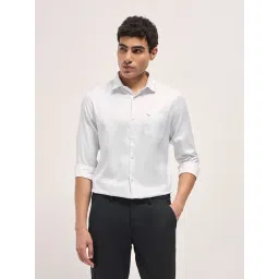 The Bear House White Tailored fit Textured Shirt-picture-35