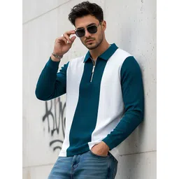 THE BEETEL HOUSE Men Colourblocked Polo Collar T-shirt-picture-32
