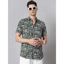 THE BEETEL HOUSE Men Comfort Fit Spread Collar Geometric Printed Casual Shirt-picture-30
