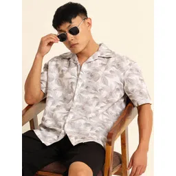 THE BEETEL HOUSE Men Comfort Oversized Fit Floral Printed Pure Cotton Casual Shirt-picture-10