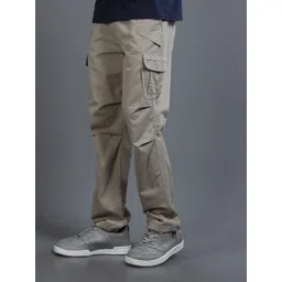 THE BEETEL HOUSE Men Comfort Relaxed Fit Mid-Rise Cargo Trousers-picture-15