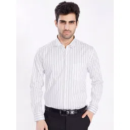 THE BEETEL HOUSE Men India Slim Fit Vertical Striped Cutaway Collar Cotton Formal Shirt-picture-11