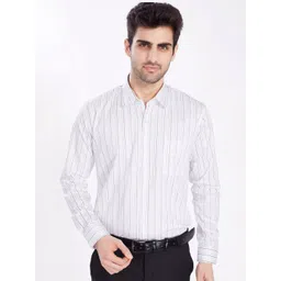 THE BEETEL HOUSE Men India Slim Fit Vertical Striped Spread Collar Cotton Formal Shirt-picture-39