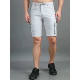 THE BEETEL HOUSE Men Slim Fit Linen Cargo Shorts-picture-18