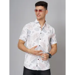 THE BEETEL HOUSE Men Standard Fit Spread Collar Abstract Printed Casual Shirt-picture-26