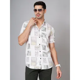 THE BEETEL HOUSE Men Standard Fit Spread Collar Graphic Printed Casual Shirt-picture-28