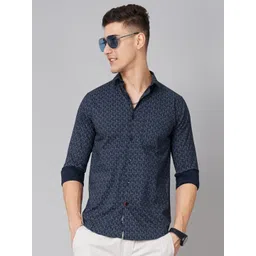 THE BEETEL HOUSE Men Standard Slim Fit Spread Collar Chevron Striped Cotton Casual Shirt-picture-41