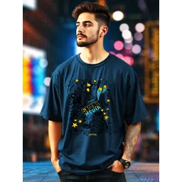 THE BEETEL HOUSE MenRound Neck Typography Printed Raw Edge T-shirt-picture-33