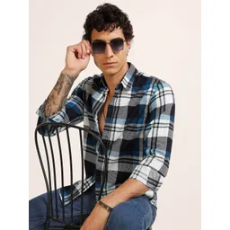 THE BEETEL HOUSE Regular Fit Classic Checked Cotton Casual Shirt-picture-15