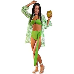 the behruz theory Lime Green Bikini Co-ord with Oversized Shirt-picture-11