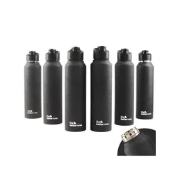 The Better Home Black 6 Pieces Stainless Steel Water Bottle 1 Litre-picture-15