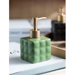 The Better Home Green Geometric Glossy Soap Dispenser Bottle 220 ml-picture-31