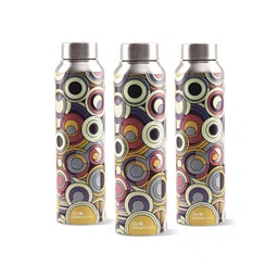 The Better Home Silver-Toned & Purple 3 Pieces Stainless Steel Water Bottle 1 Litre-picture-28