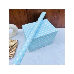 The Big Trove Blue Polka Gift Wrapping Paper (Pack of 15)-picture-15