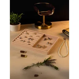 THE BIG TROVE Cream-Coloured Set of 1 Reusable Jewellery Organiser Organisers-picture-10