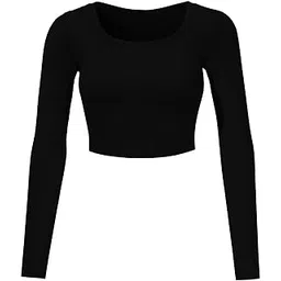 the blazze 1059 Women's Cotton Scoop Neck Crop Top Full Sleeve Readymade Saree Blouse-picture-25