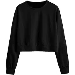 the blazze 1341 Women's Round Neck Full Sleeve Crop Top for Women-picture-41