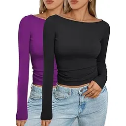 the blazze Women's Cotton Stylish Western Basic Solid Wear TV Oval Neck with Full/Long Sleeve Blouses for Women L2651 SV P2-picture-39