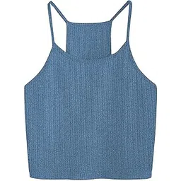 the blazze Women's Summer Basic Sexy Strappy Sleeveless Racerback Camisole Crop Tops-picture-20