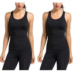 the blazze Women's Workout Vest Compression Racerback Stretch Tank Top-picture-32