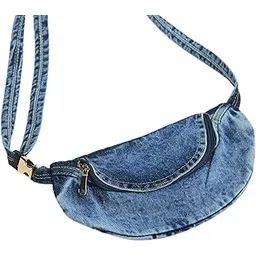 the bling global Denim Fanny Pack, Blue Jean Waist Bag for Men & Women with Adjustable Strap,for Travel, Hiking, and Everyday Use.-picture-11