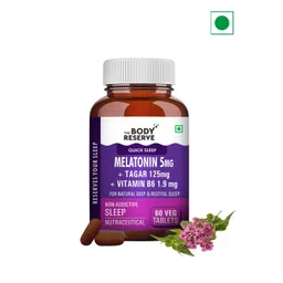 The Body Reserve Melatonin 5 mg With Tagar 125 mg - 60 Veg Tablets-picture-29