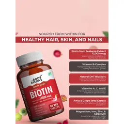 The Body Reserve Plant-Based Biotin Tablets - 60 Veg Tablets image 2
