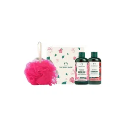 THE BODY SHOP 3Pcs British Rose Showering Gel-250ml & Strawberry Gel- 250 ml With Loofah-picture-37