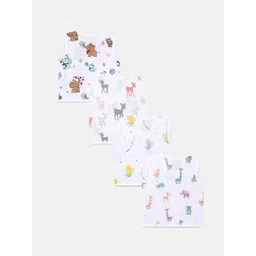 The Boo Boo Club Set Of 4 Printed Sustainable Organic Cotton Muslin Jhabla-picture-21