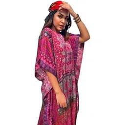 the boozy button River Rose Short Kaftan image 1