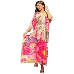 the boozy button Monochrome Bloom Long Kaftan-picture-48