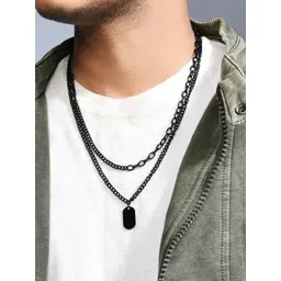 The Bro Code Men Dog Tag Layered Necklace-picture-23