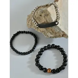 The Bro Code Multicolor Beaded Multi Layered Bracelets-picture-35