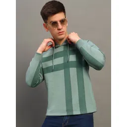 THE CASUALS Men Colourblocked Hooded Sweatshirt-image-39