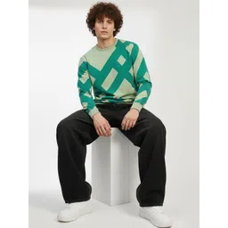 THE CASUALS Men Colourblocked Sweatshirt-picture-37