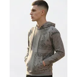 THE CASUALS Men Printed Hooded Sweatshirt-picture-36