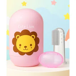 The Cheeky Kidzz Baby 4 In 1 Grooming Nail Pedicure Manicure Safety Kit With Finger Toothbrush Oral Dental Care (Pink)-picture-32