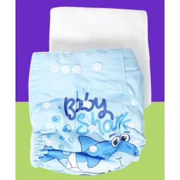 The Cheeky Kidzz Baby Pocket Printed Shark Cloth Diapers With Insert Reusable Cloth Diapers Washable Fitted Diapers One Size Reusable for Baby Girls and Boys (0-24 MONTHS)-picture-11
