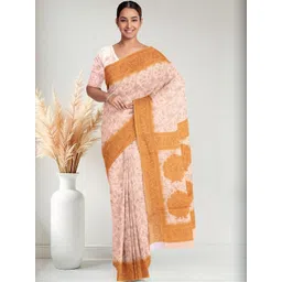The Chennai Silks Floral Printed Pure Cotton Gadwal Saree-picture-27