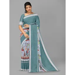 The Chennai Silks Floral Printed Supernet Kota Saree-picture-22