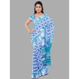 The Chennai Silks Printed Linen Blend Bhagalpuri Saree-picture-15