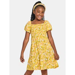 THE CHILDREN'S PLACE Floral Print Smocked Fit & Flare Dress-picture-25