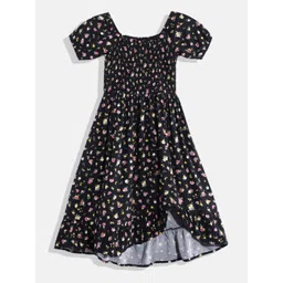THE CHILDREN'S PLACE Girls Floral Print Smocked A-Line Dress-picture-19