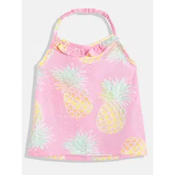 THE CHILDREN'S PLACE Teen Girls Print Halter Neck Ruffled Cotton Top-picture-49